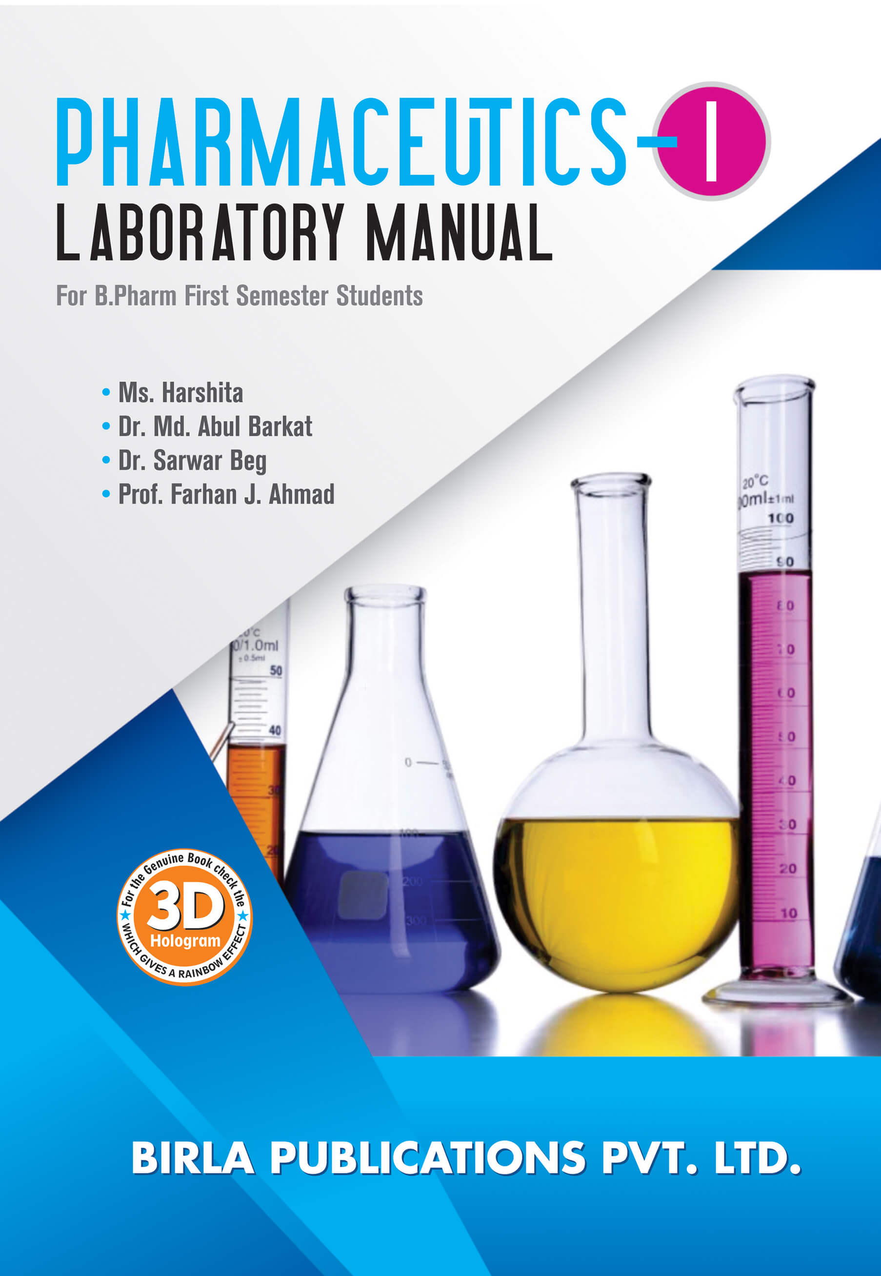 PHARMACEUTICS-I LABORATORY MANUAL || Birla Publications Pvt. Ltd.